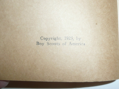 Handicraft Merit Badge Pamphlet, Type 3, Tan Cover, 1925 Printing, Mint condition