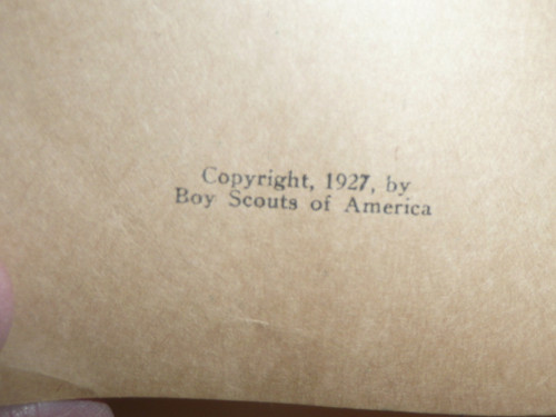 Scholarship Merit Badge Pamphlet, Type 3, Tan Cover, 1927 Printing, Mint condition