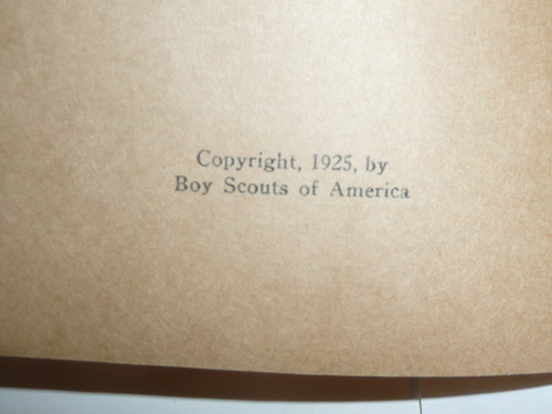 Surveying Merit Badge Pamphlet, Type 3, Tan Cover, 1925 Printing, Mint condition