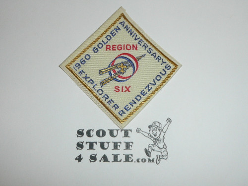 Region 6 1960 Explorer Rendezvous woven Patch - Boy Scout