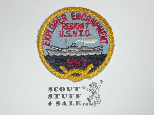 Region 7 1957 Explorer Encampment c/e Twill Patch - Boy Scout