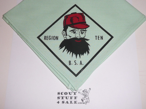 Region 10 N5 Neckerchief, green - Boy Scout