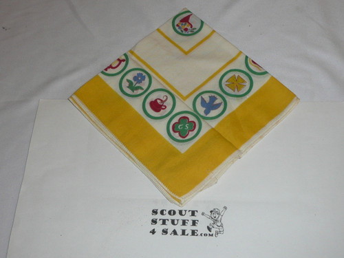Girl Scout Printed Hankerchief, proficiency badge