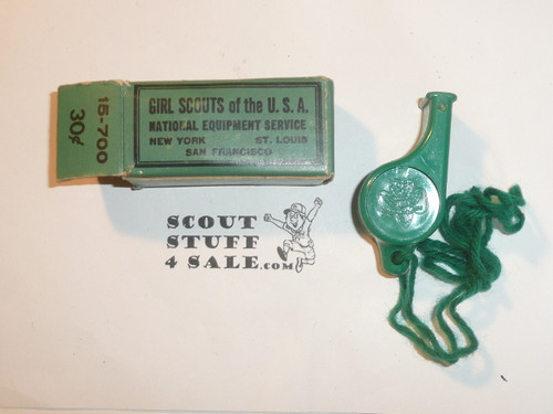 1950's Official Girl Scout Whistle, new in box