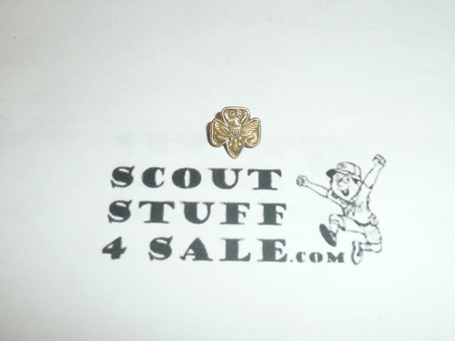 Girl Scout Lapel Pin, gold filled, HC36