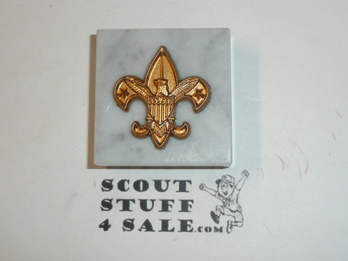 Scout Emblem on Marble Paperweight