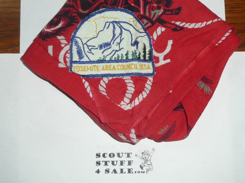 1950's Yosemite Council Patch (CP) on Neckerchief, May have been a 50's Jamboree Contingent Item, used