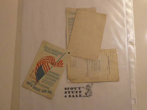 1918 Boy Scout SCOUTMASTER Celluloid Membership Card, 6 signatures, expires February 1918, 1918-1 variety, BSMC226