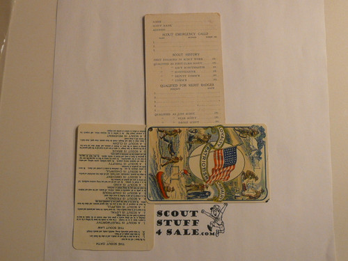 1919 Boy Scout SCOUTMASTER Celluloid Membership Card, 6 signatures, expires July 1919, 1919-1 variety, BSMC230