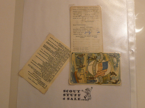 1919 Boy Scout Celluloid Membership Card, 6 signatures, 1919-1 variety, expires January 1919, BSMC254