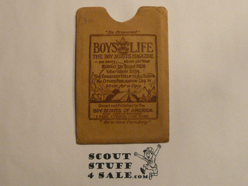 1921 Boy Scout Membership Card, 3-fold, with the Envelope, 5 signatures, expires March 1921, BSMC261