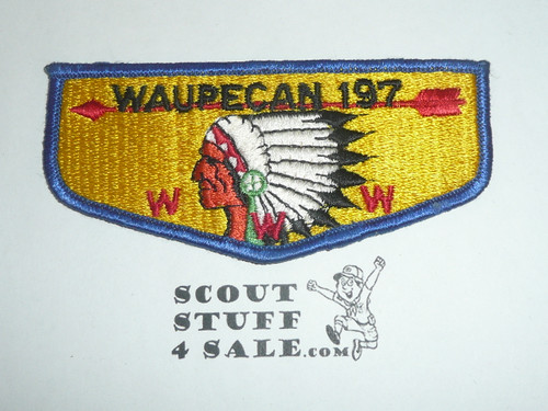 Order of the Arrow Lodge #197 Waupecan s6 Flap Patch