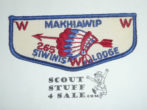 Order of the Arrow Lodge #252 Siwinis Makhiawip Chapter r/e Flap Patch