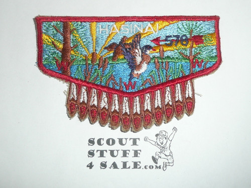 Order of the Arrow Lodge #578 Hasinai s1b Flap Patch, LBR base material