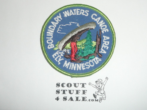 Northern Tier National Canoe Base, Boundary Waters Canoe Area Patch, blue twill