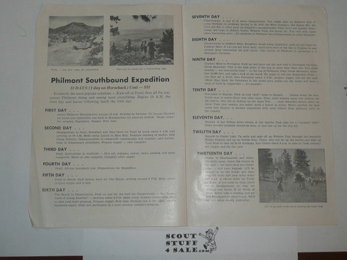 1951 Philmont Scout Ranch 13 day Trek Brochure