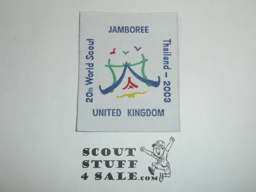 2003 Boy Scout World Jamboree United Kingdom Contingent Patch.