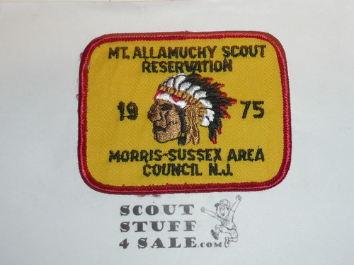 Mount Allamuchy Scout Reservation Patch, Morris-Sussex Area Council, 1975