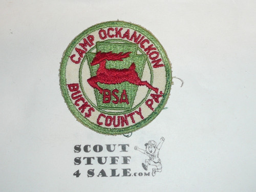 Camp Ockanickon Patch, Bucks County Council, c/e twill, lite use