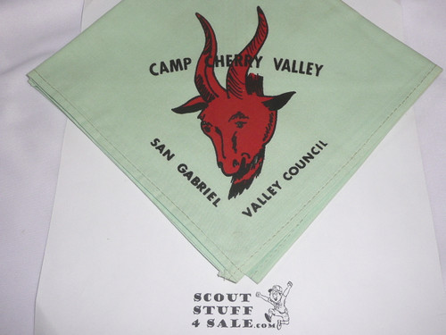 Camp Cherry Valley Neckerchief, San Gabriel Valley Council, green