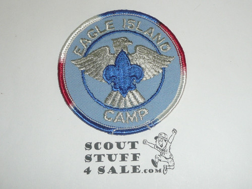 Eagle Island Scout Camp Patch, Philadelphia Council, rwb bdr