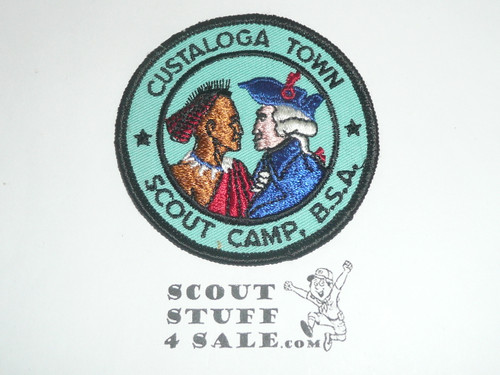 Custaloga Town Scout Reservation Patch, lt blue twill