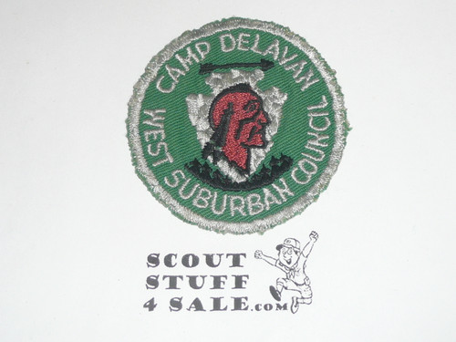 Camp Delavan c/e twill Patch, West Suburban Council, sewn