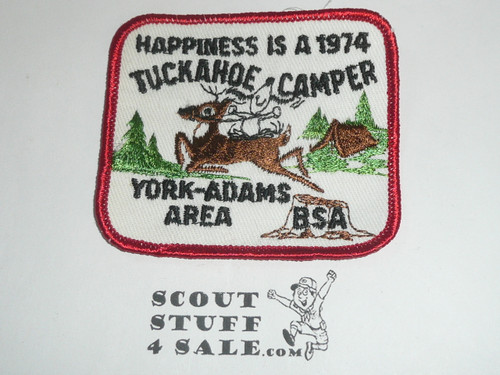 Camp Tuckahoe Patch, York-Adams Area Council, 1974