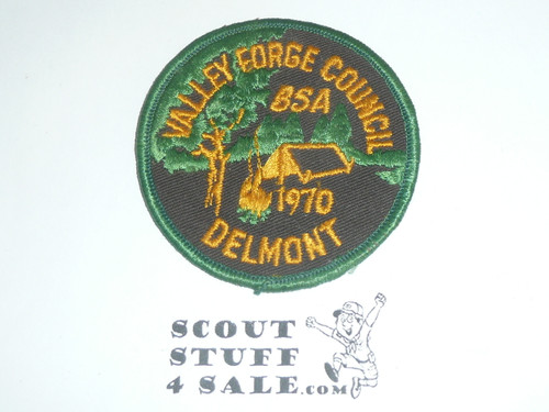 Delmont Scout Reservation Patch, Valley Forge Council, 1970