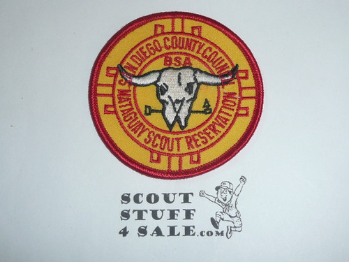 Mataguay Scout Reservation Patch, San Diego County Council, red bdr