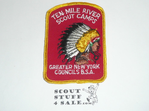 Ten Mile River Camp Patch, Greater New York Councils, r/e yellow bdr