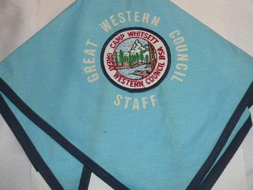 1980 Camp Whitsett STAFF Neckerchief, Great Western Council
