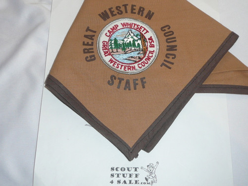 1981 Camp Whitsett STAFF Neckerchief, Great Western Council