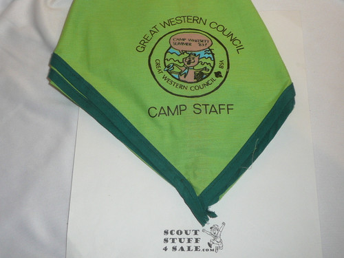 1983 Camp Whitsett STAFF Neckerchief, Great Western Council
