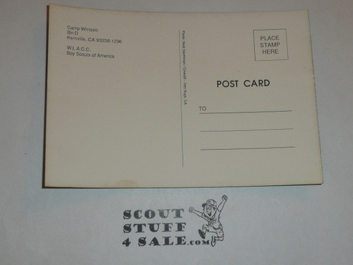 1980's Camp Whitsett Postcard, Scouts along Lake Ida and Sentinel Peak