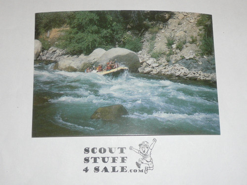 1980's Camp Whitsett Postcard, Whitewater Rafting