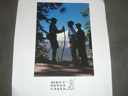 1990's Camp Whitsett Postcard, Scouts Hiking
