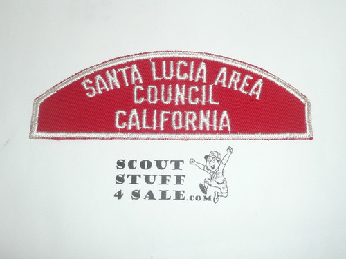 Santa Lucia Area Council Red/White Council Strip - Scout