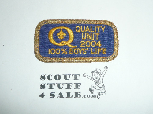 Quality Unit Patch, 2004, 100% Boys' Life