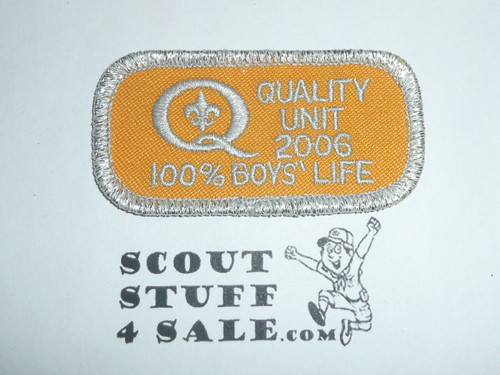 Quality Unit Patch, 2006, 100% Boys' Life