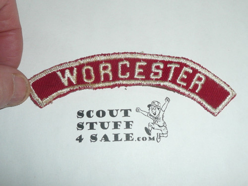 WORCESTER Red and White Community Strip, sewn