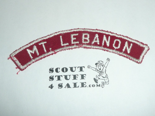 MT. LEBANON Red and White Community Strip, sewn