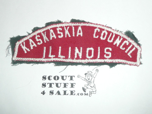 Kaskaskia Council Red/White Council Strip, sewn