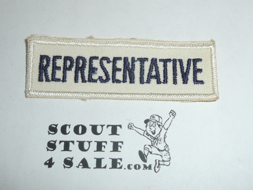 Sea Scout Position Patch, Representative on White Twill, 1960's