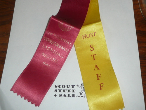 1990 National Catholic Committee on Scouting Conference Ribbon and Host Staff Ribbon