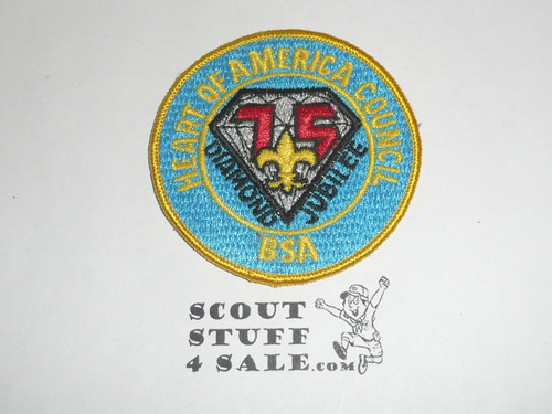 Heart of America Council Patch (CP), BSA 75th Anniversary