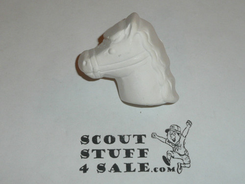 Horse Plaster Neckerchief Slide, unpainted, Great for Cub or Boy Scout Project