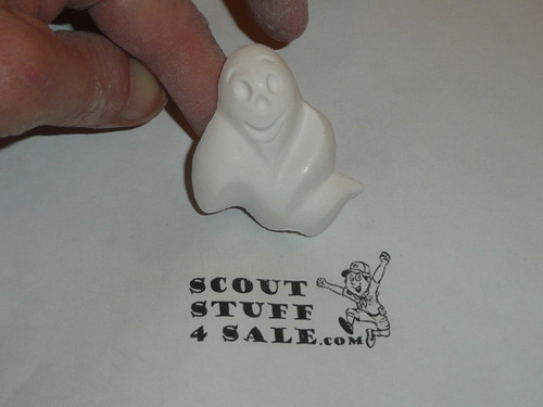 Ghost Plaster Neckerchief Slide, unpainted, Great for Cub or Boy Scout Project