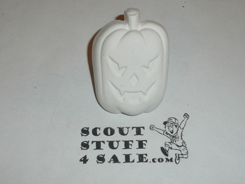 Scary Halloween Pumpkin Neckerchief Slide, unpainted, Great for Cub or Boy Scout Project