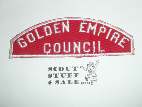 Golden Empire Council Red/White Council Strip - Scout
